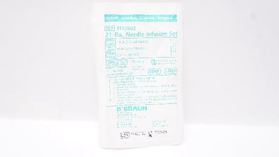B.Braun 7M2802 21Ga Ndle Infusion Set 1.8inch x 11inch x 0.6mL Approx. (x)